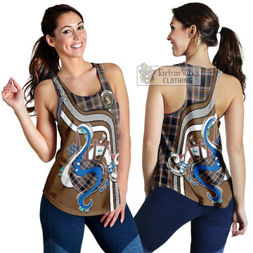 Stewart Navy Tartan Women's Racerback Tanks with Epic Bagpipe Style