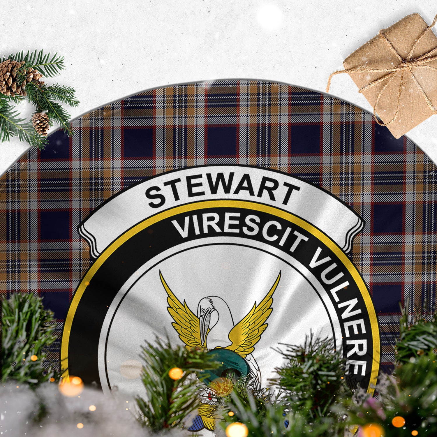 stewart-navy-tartan-christmas-tree-skirt-with-family-crest