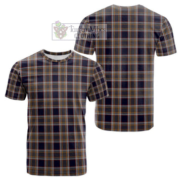 Stewart Navy Tartan Cotton T-Shirt