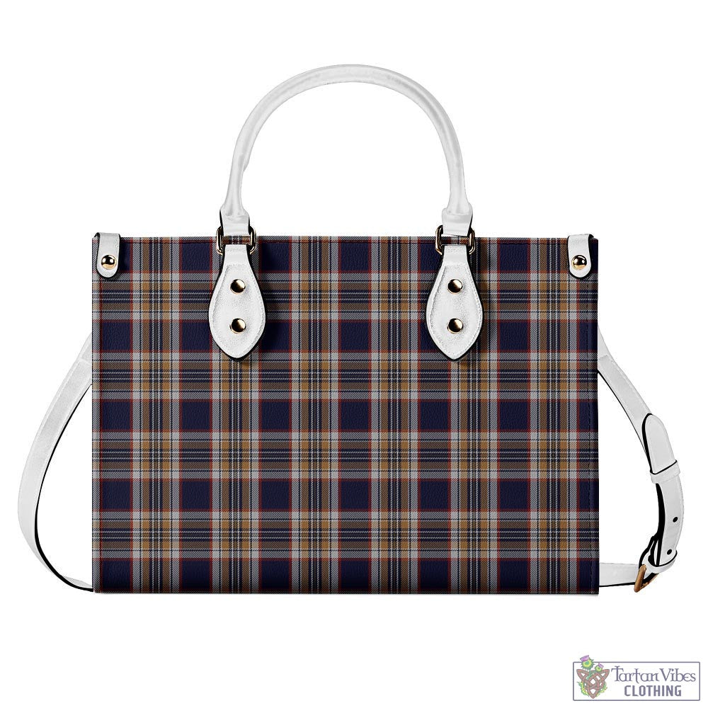 Tartan Vibes Clothing Stewart Navy Tartan Luxury Leather Handbags