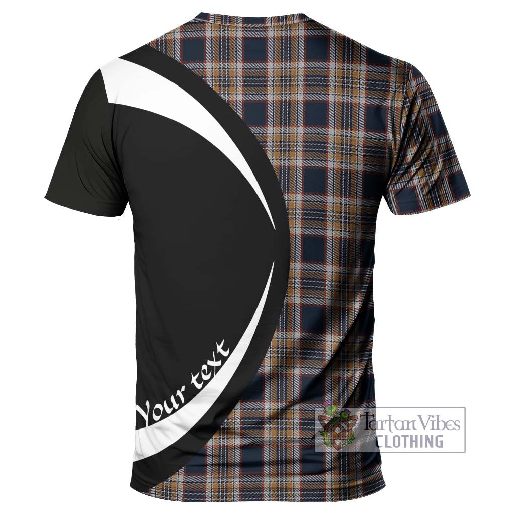 Tartan Vibes Clothing Stewart Navy Tartan T-Shirt with Family Crest Circle Style