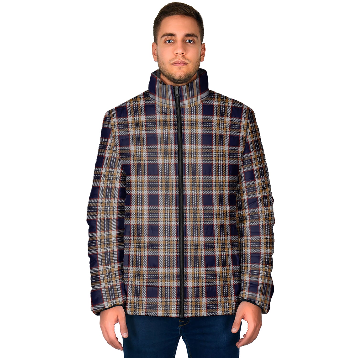 Stewart Navy Tartan Padded Jacket - Tartan Vibes Clothing