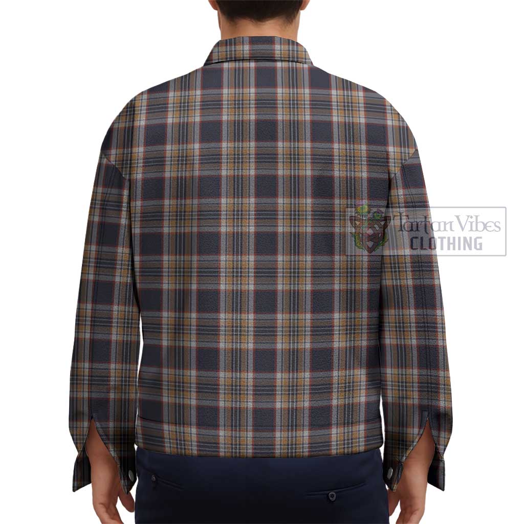 Stewart Navy Tartan Unisex Lapel Cotton Jacket - Tartan Vibes Clothing