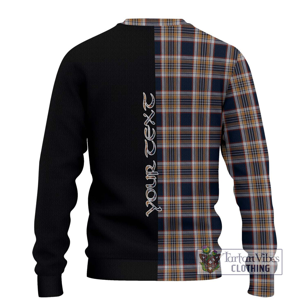 Stewart Navy Tartan Knitted Sweater with Family Crest and Half Of Me Style - Tartanvibesclothing Shop