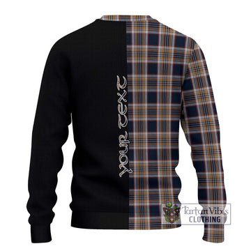 Stewart Navy Tartan Ugly Sweater with Family Crest and Half Of Me Style