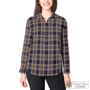 Stewart Navy Tartan Women's Casual Shirt