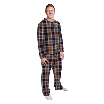 Stewart Navy Tartan Pajamas Family Set with Family Crest