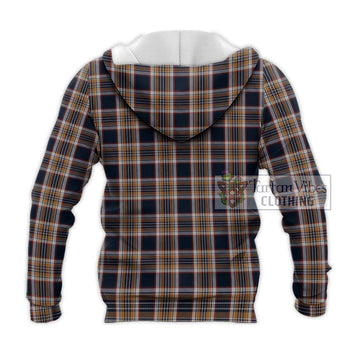 Stewart Navy Tartan Knitted Hoodie with Family Crest DNA In Me Style