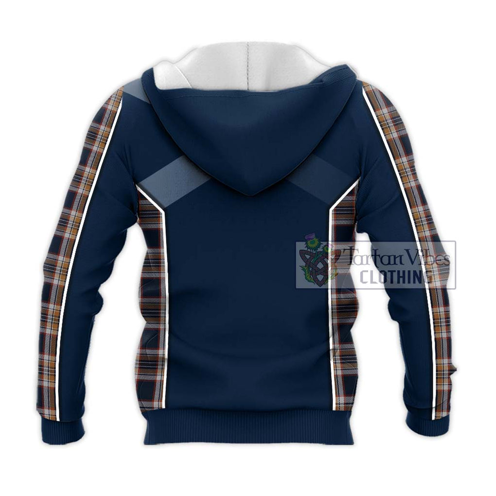 Stewart Navy Tartan Knitted Hoodie with Family Crest and Lion Rampant Vibes Sport Style - Tartan Vibes Clothing