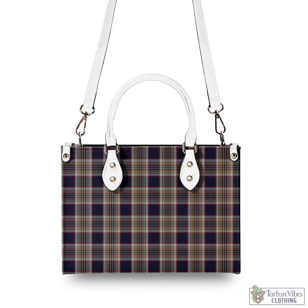 Tartan Vibes Clothing Stewart Navy Tartan Luxury Leather Handbags