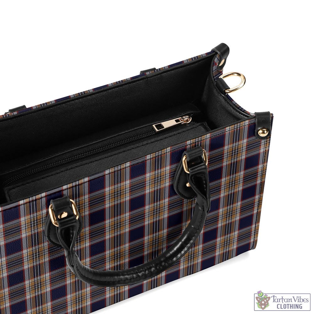 Tartan Vibes Clothing Stewart Navy Tartan Luxury Leather Handbags