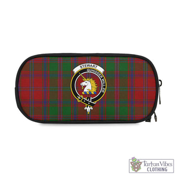 Stewart (Stuart) of Appin Tartan Pen and Pencil Case with Family Crest