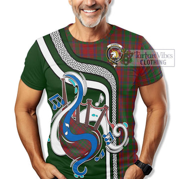 Stewart (Stuart) of Appin Tartan T-Shirt with Epic Bagpipe Style