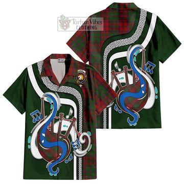 Stewart (Stuart) of Appin Tartan Short Sleeve Button Shirt with Epic Bagpipe Style