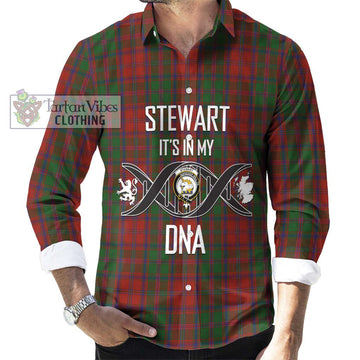 Stewart (Stuart) of Appin Tartan Long Sleeve Button Shirt with Family Crest DNA In Me Style