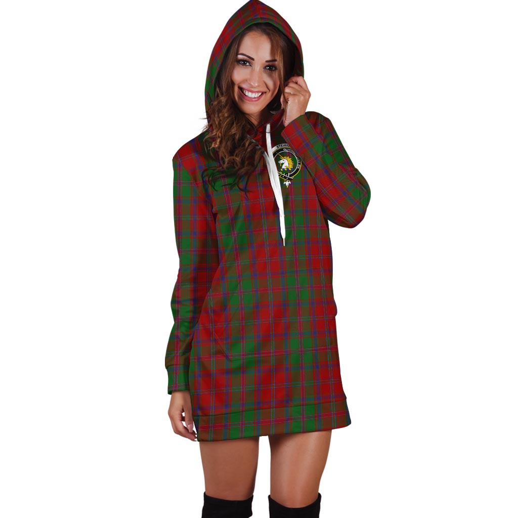 Stewart (Stuart) of Appin Tartan Hoodie Dress with Family Crest - Tartan Vibes Clothing