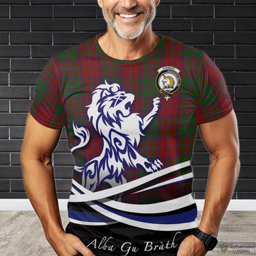 Stewart (Stuart) of Appin Tartan T-Shirt with Alba Gu Brath Regal Lion Emblem