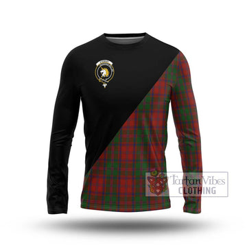 Stewart (Stuart) of Appin Tartan Long Sleeve T-Shirt with Family Crest and Military Logo Style