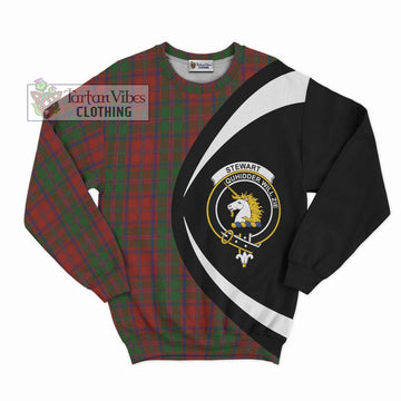 Stewart (Stuart) of Appin Tartan Sweatshirt with Family Crest Circle Style