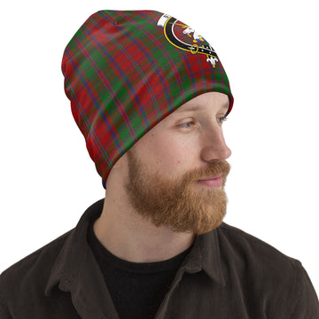 Stewart (Stuart) of Appin Tartan Beanies Hat with Family Crest