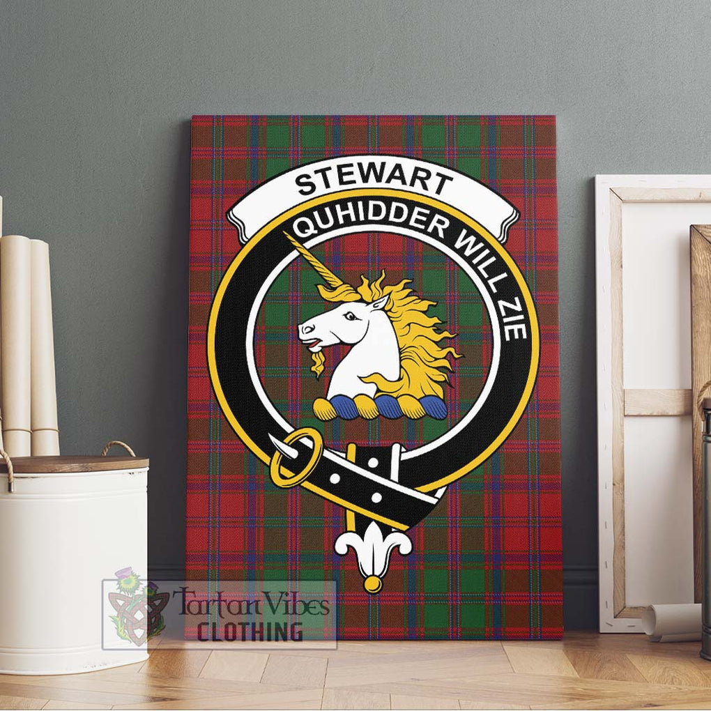 Stewart (Stuart) of Appin Tartan Canvas Print Wall Art with Family Crest Without Frame - Tartan Vibes Clothing