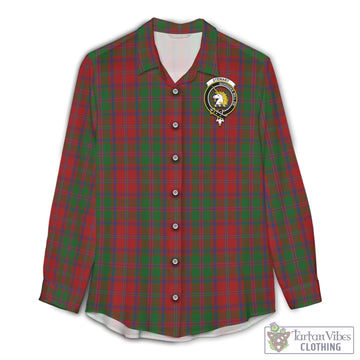 Stewart (Stuart) of Appin Tartan Women's Casual Shirt with Family Crest