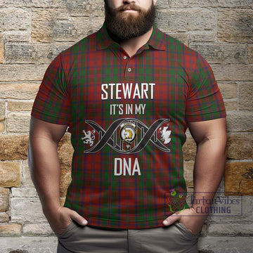 Stewart (Stuart) of Appin Tartan Polo Shirt with Family Crest DNA In Me Style