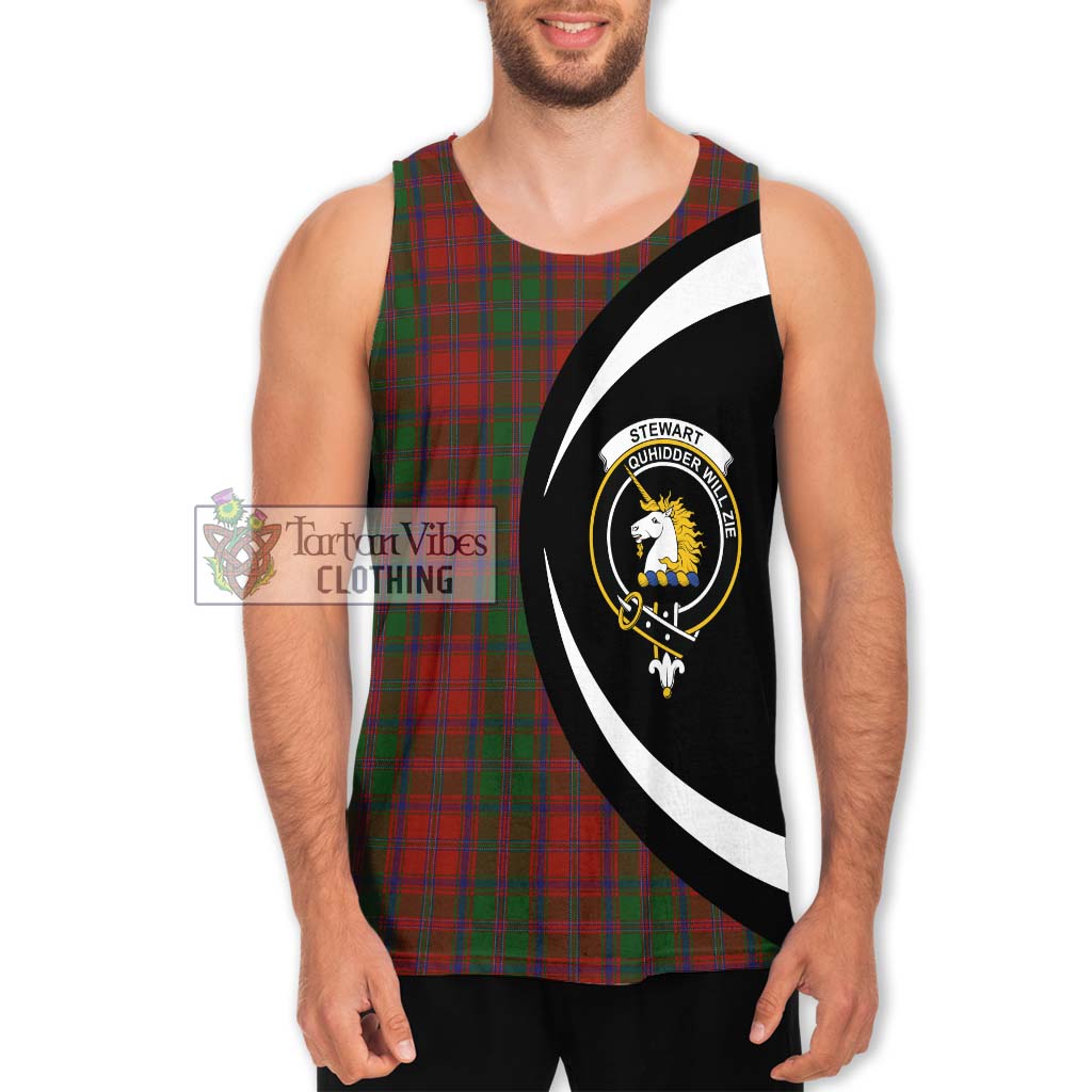 Stewart (Stuart) of Appin Tartan Men's Tank Top with Family Crest Circle Style Men - Tartan Vibes Clothing