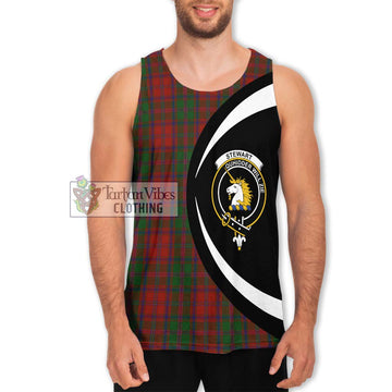 Stewart (Stuart) of Appin Tartan Men's Tank Top with Family Crest Circle Style