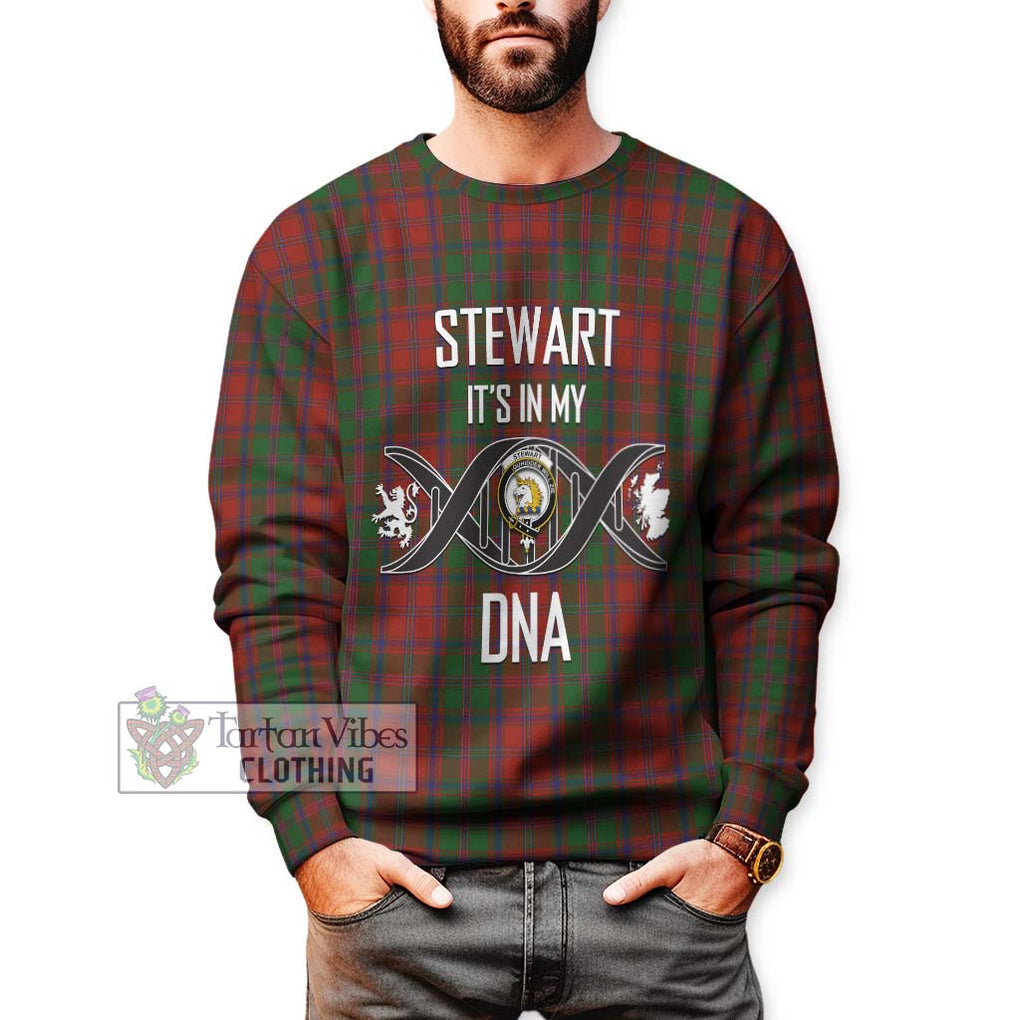 Stewart (Stuart) of Appin Tartan Sweatshirt with Family Crest DNA In Me Style Unisex - Tartanvibesclothing Shop