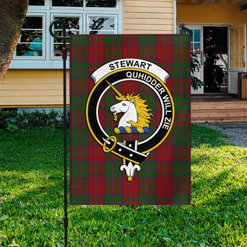 Stewart (Stuart) of Appin Tartan Flag with Family Crest