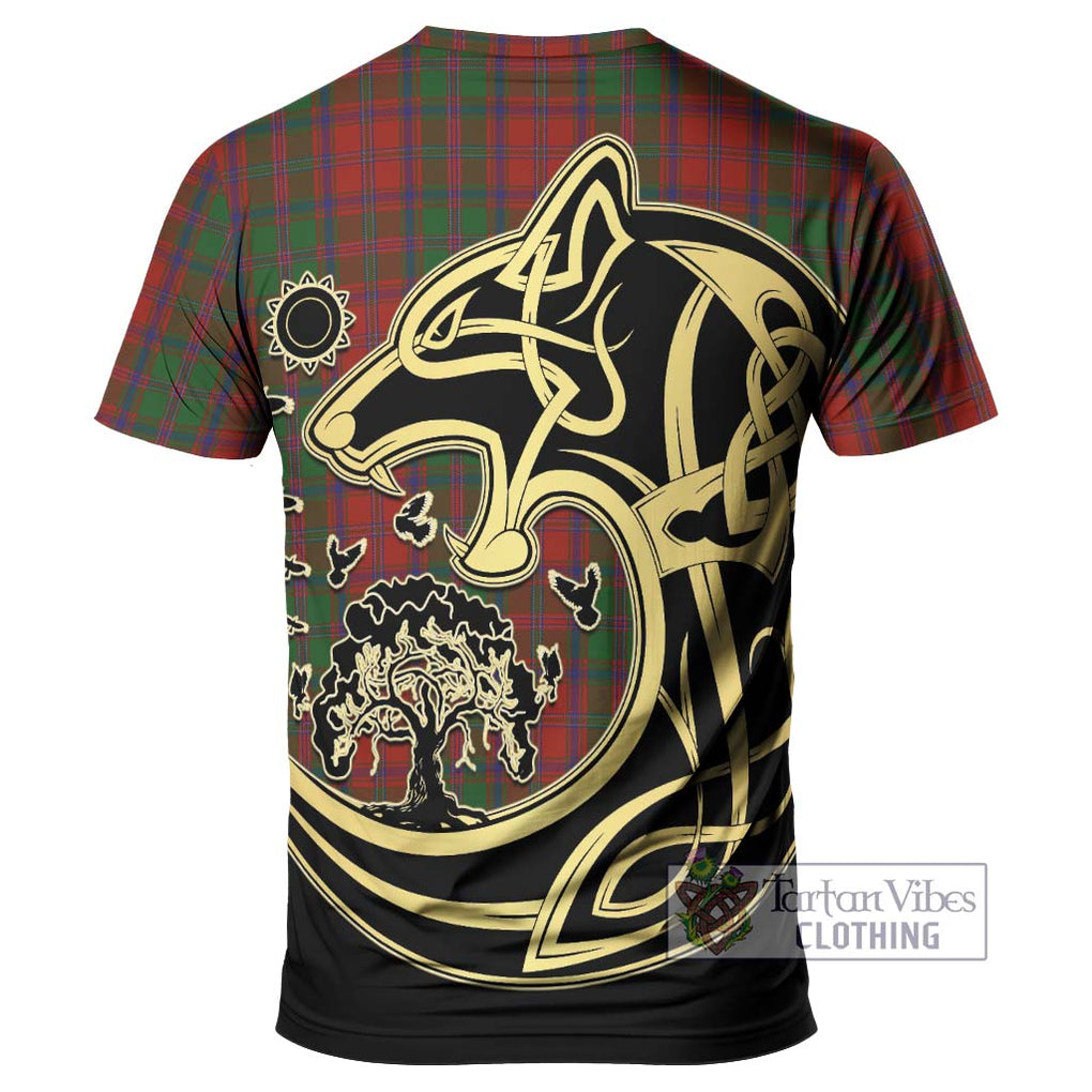 Stewart (Stuart) of Appin Tartan T-Shirt with Family Crest Celtic Wolf Style - Tartan Vibes Clothing