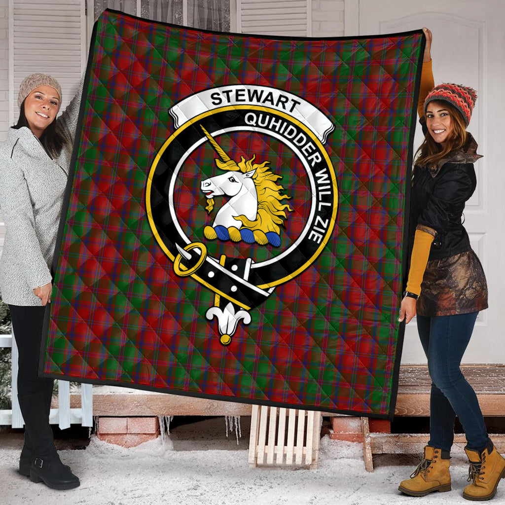 stewart-of-appin-tartan-quilt-with-family-crest