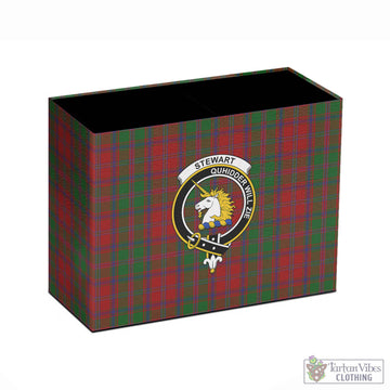 Stewart (Stuart) of Appin Tartan Pen Holder with Family Crest