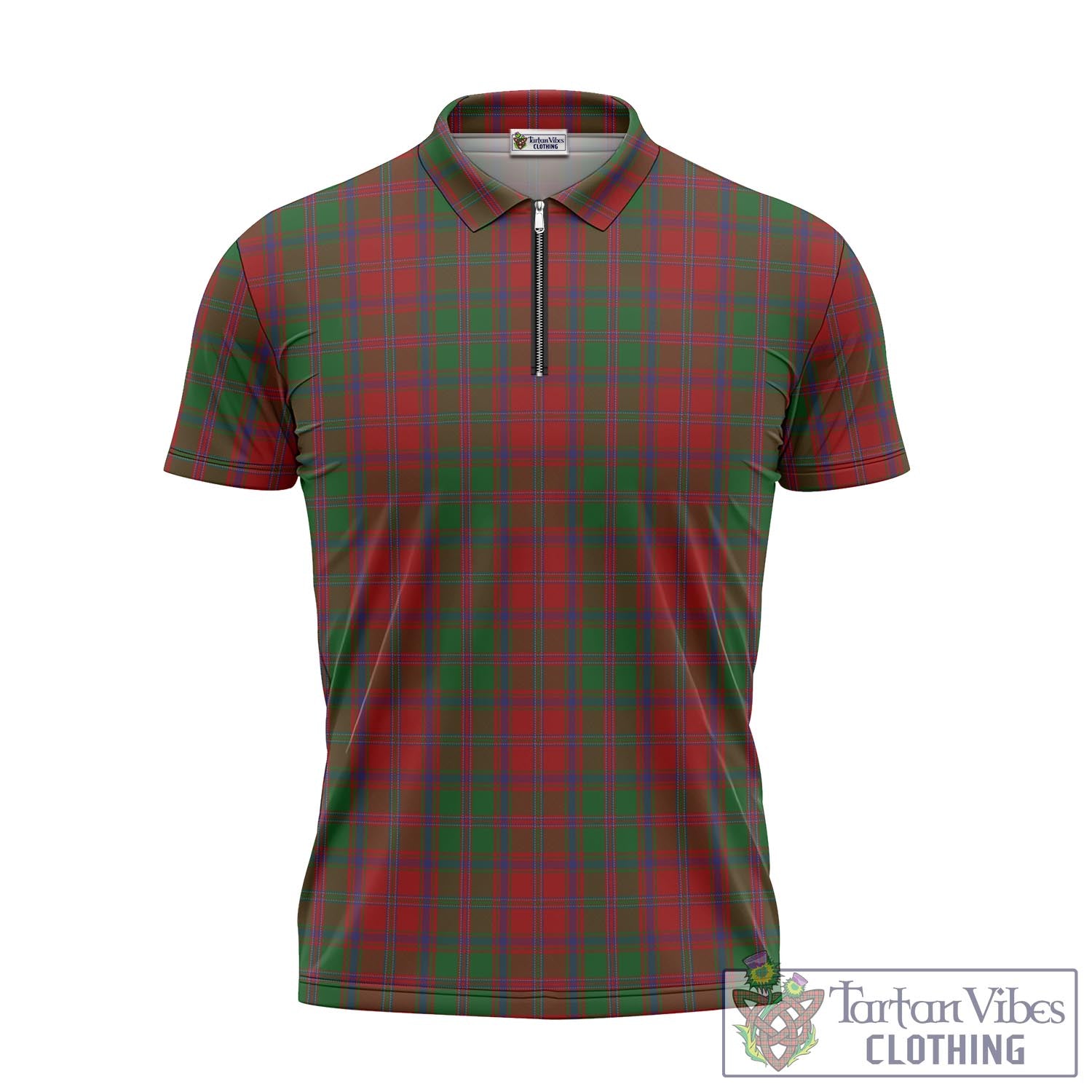 Tartan Vibes Clothing Stewart of Appin Tartan Zipper Polo Shirt