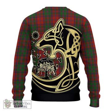 Stewart (Stuart) of Appin Tartan Ugly Sweater with Family Crest Celtic Wolf Style