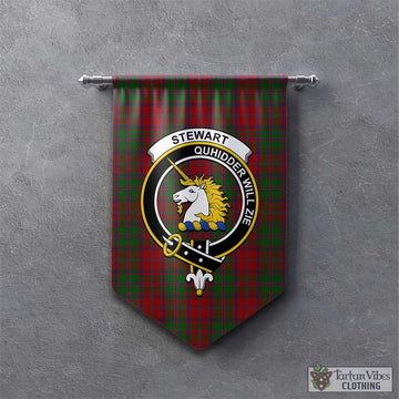 Stewart (Stuart) of Appin Tartan Gonfalon, Tartan Banner with Family Crest