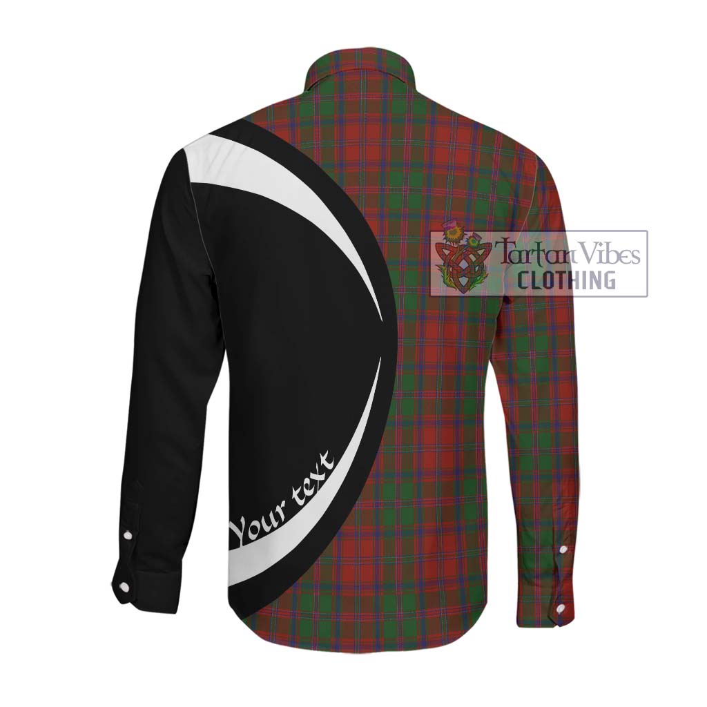 Stewart (Stuart) of Appin Tartan Long Sleeve Button Up with Family Crest Circle Style Men's Shirt - Tartan Vibes Clothing