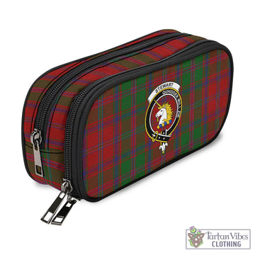 Stewart (Stuart) of Appin Tartan Pen and Pencil Case with Family Crest