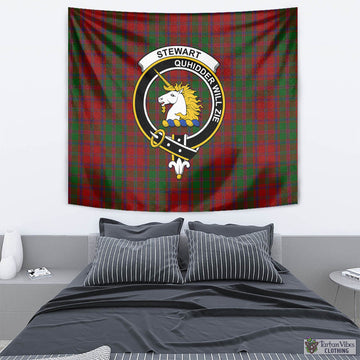 Stewart (Stuart) of Appin Tartan Tapestry Wall Hanging and Home Decor for Room with Family Crest