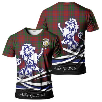 Stewart (Stuart) of Appin Tartan T-Shirt with Alba Gu Brath Regal Lion Emblem