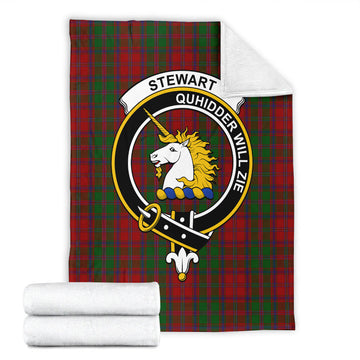 Stewart (Stuart) of Appin Tartan Blanket with Family Crest