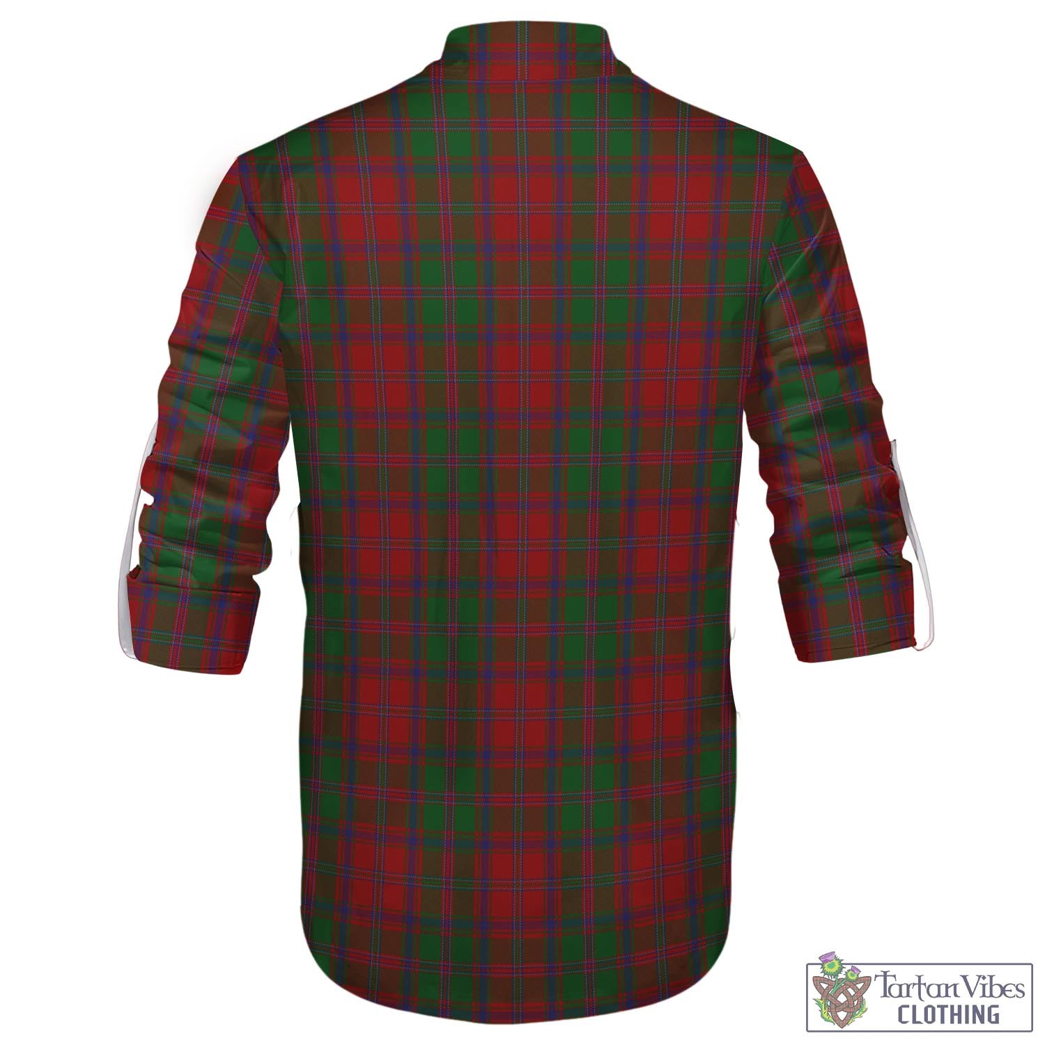 Tartan Vibes Clothing Stewart of Appin Tartan Men's Scottish Traditional Jacobite Ghillie Kilt Shirt