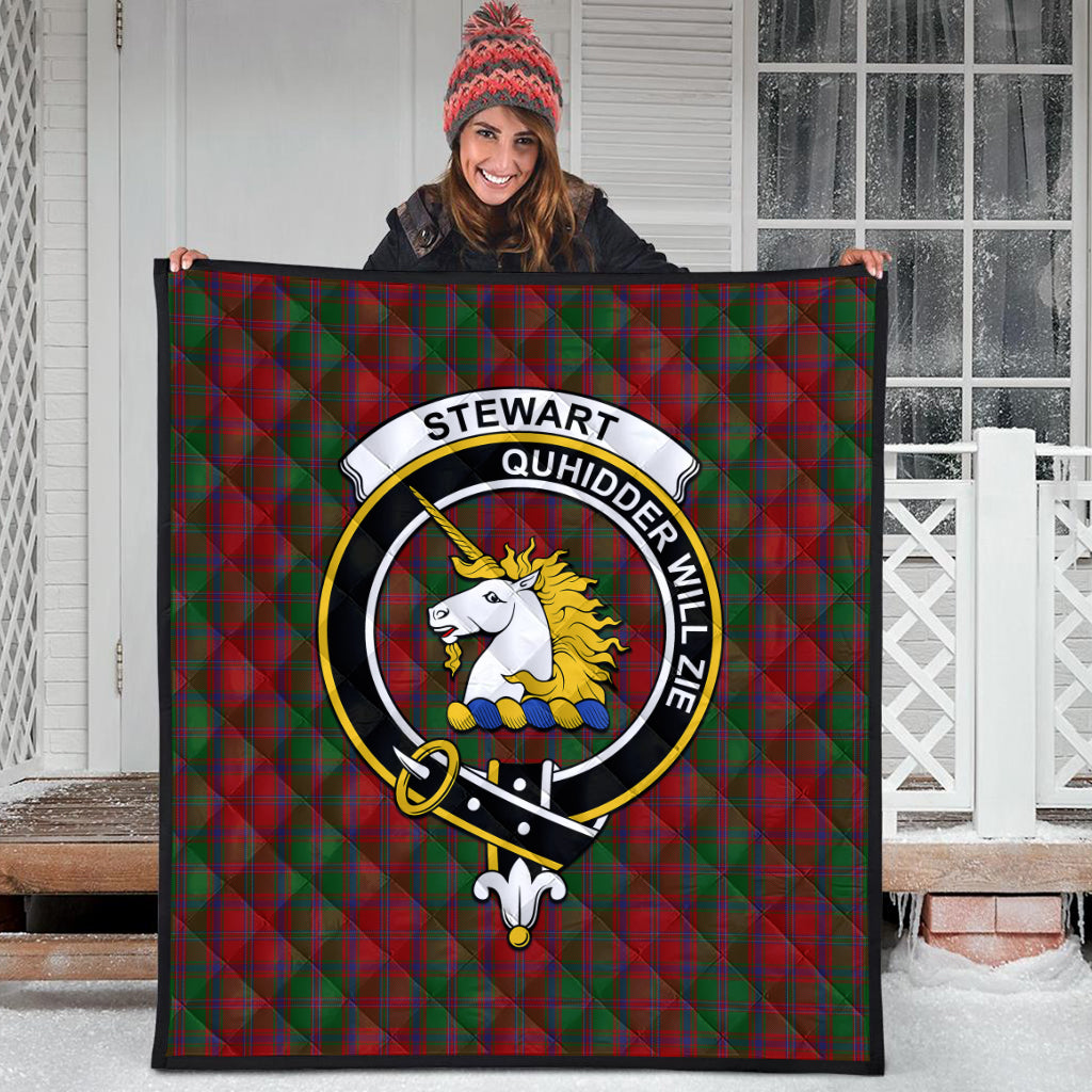 stewart-of-appin-tartan-quilt-with-family-crest