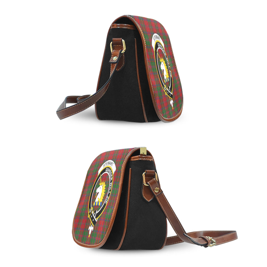 Stewart (Stuart) of Appin Tartan Saddle Bag with Family Crest - Tartan Vibes Clothing