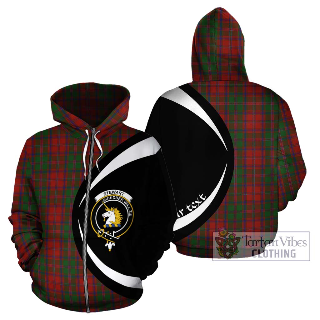 Stewart (Stuart) of Appin Tartan Hoodie with Family Crest Circle Style - Tartan Vibes Clothing