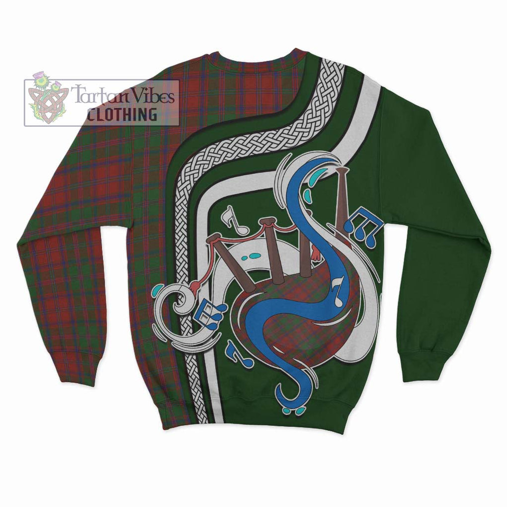 Tartan Vibes Clothing Stewart of Appin Tartan Sweatshirt with Epic Bagpipe Style