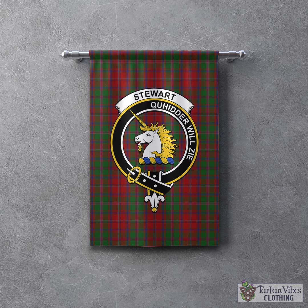 Tartan Vibes Clothing Stewart of Appin Tartan Gonfalon, Tartan Banner with Family Crest