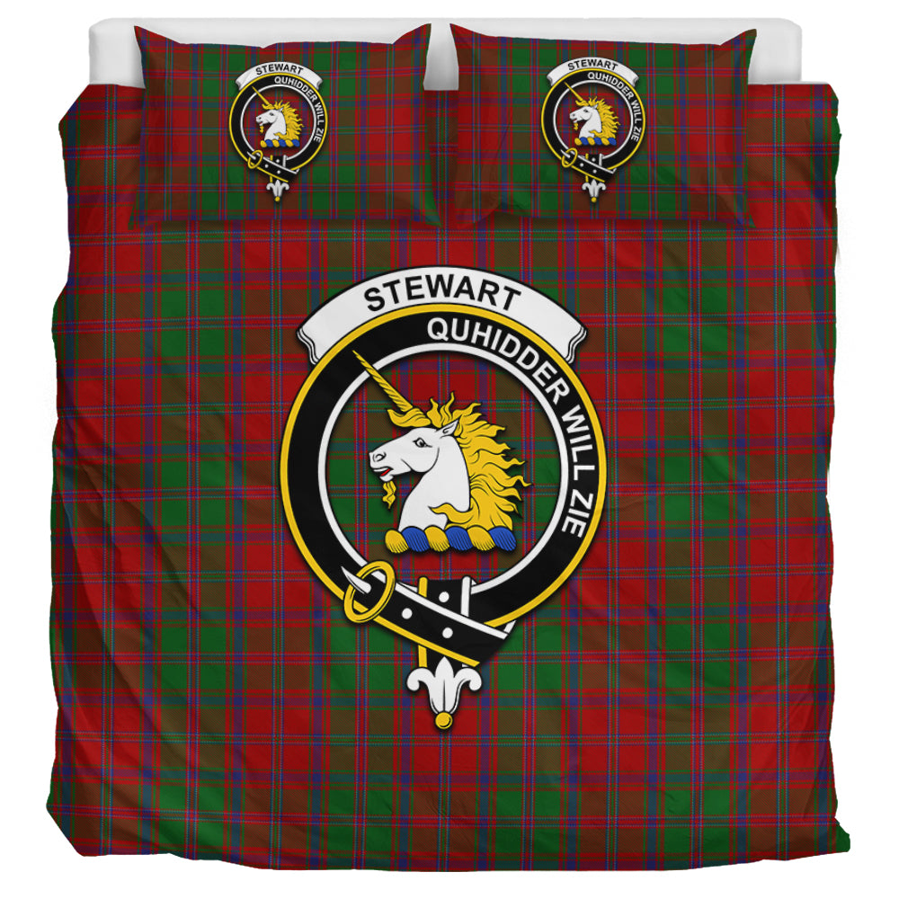 Stewart (Stuart) of Appin Tartan Bedding Set with Family Crest UK Bedding Set UK Super King 104*94 inch - Tartan Vibes Clothing