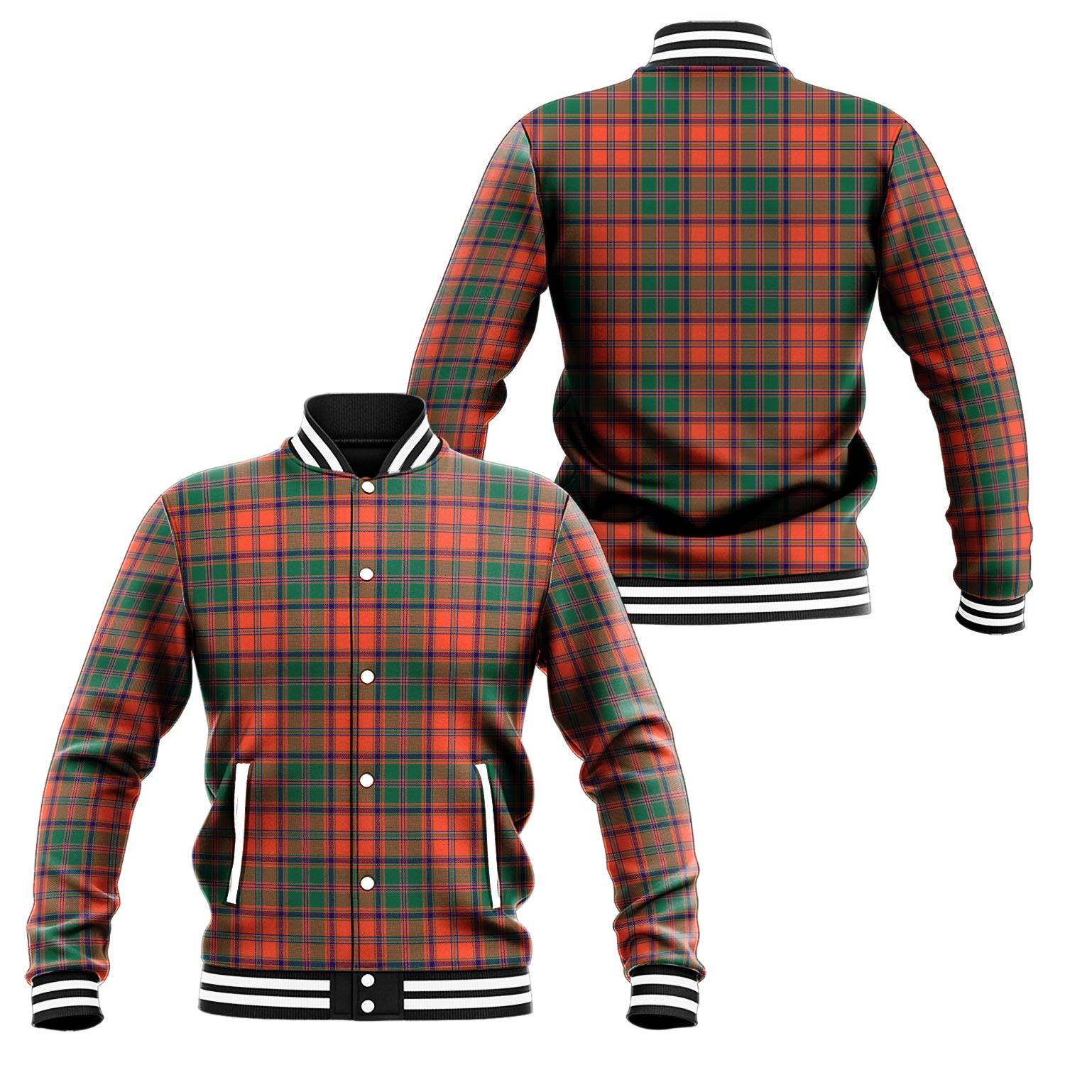 Stewart of Appin Ancient Tartan Baseball Jacket Unisex - Tartan Vibes Clothing